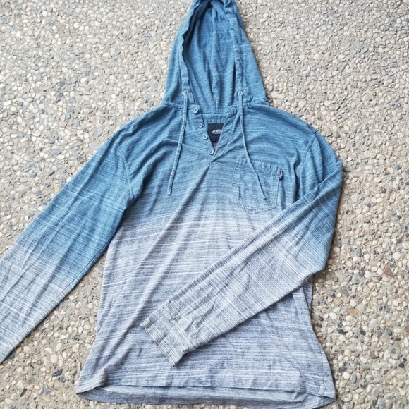 Astars Blue and Gray Ombre Lightweight Sweatshirt - Picture 2 of 5